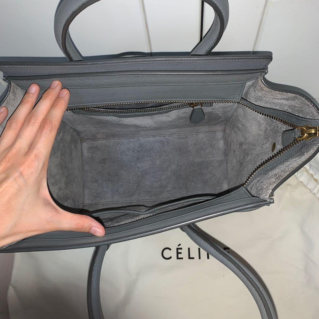 AUTHENTIC CELINE NANO LUGGAGE BAG IN BABY DRUMMED CALFSKIN