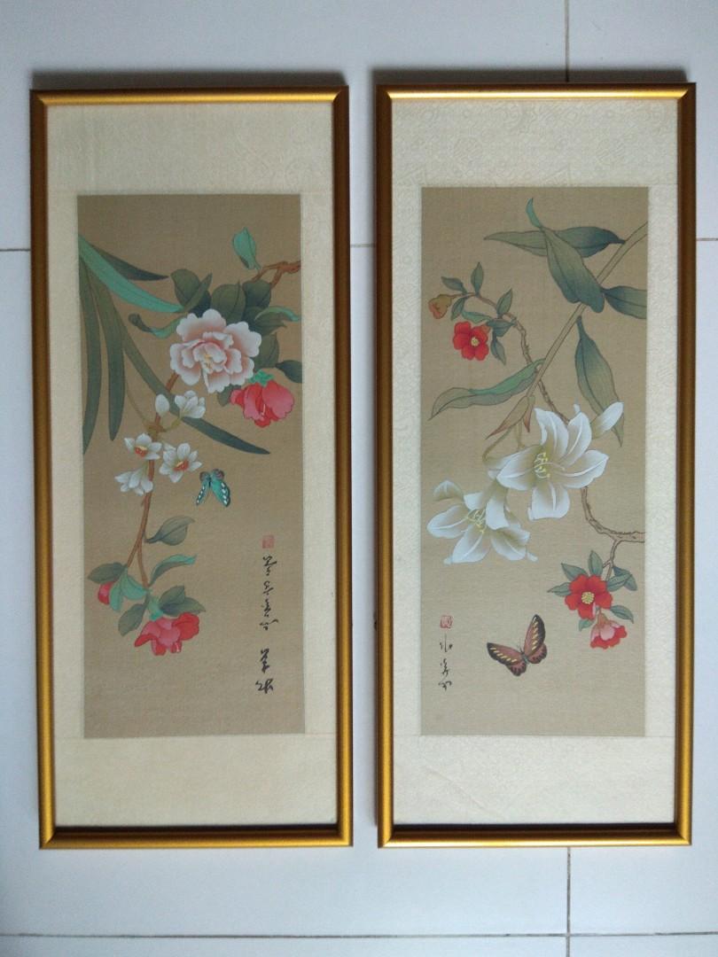 Chinese Silk Screen Paintings Vintage Collectibles Vintage Collectibles On Carousell