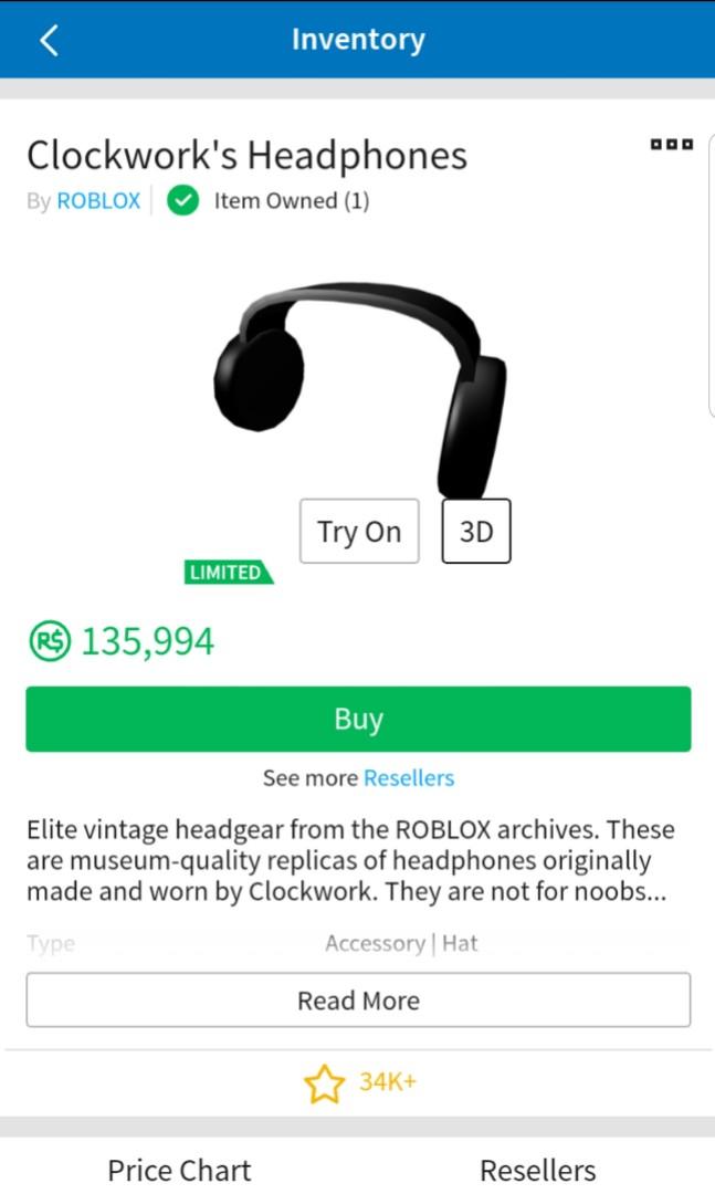 Clockwork Headphones Video Gaming Gaming Accessories In Game Products On Carousell - roblox clockwork headphones