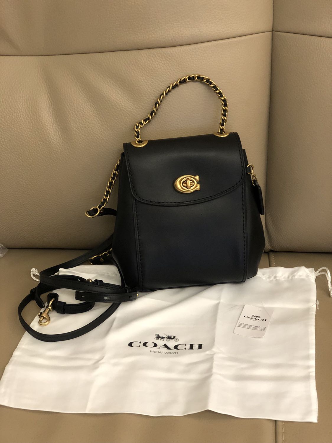 Coach Parker Convertible Backpack 16 in Black