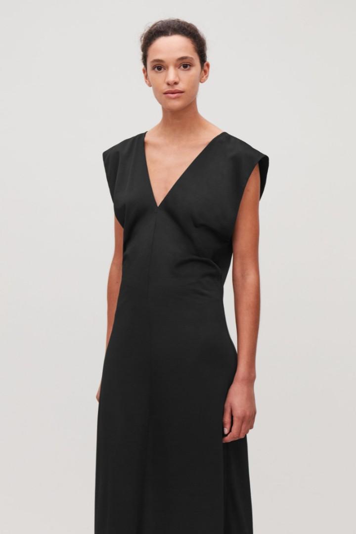 cos long black dress