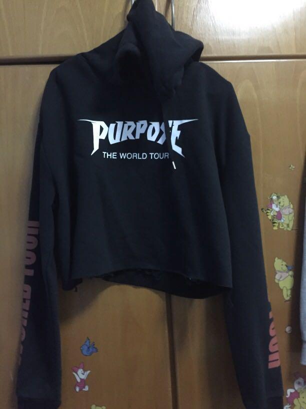 justin bieber cropped hoodie
