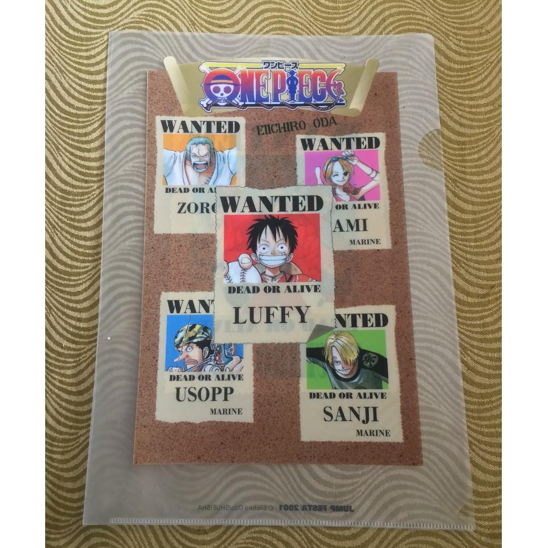 Brand New W O Pangregalo One Piece Dead Or Alive Eiichiro Oda Wanted Poster Folder Hobbies Toys Collectibles Memorabilia J Pop On Carousell