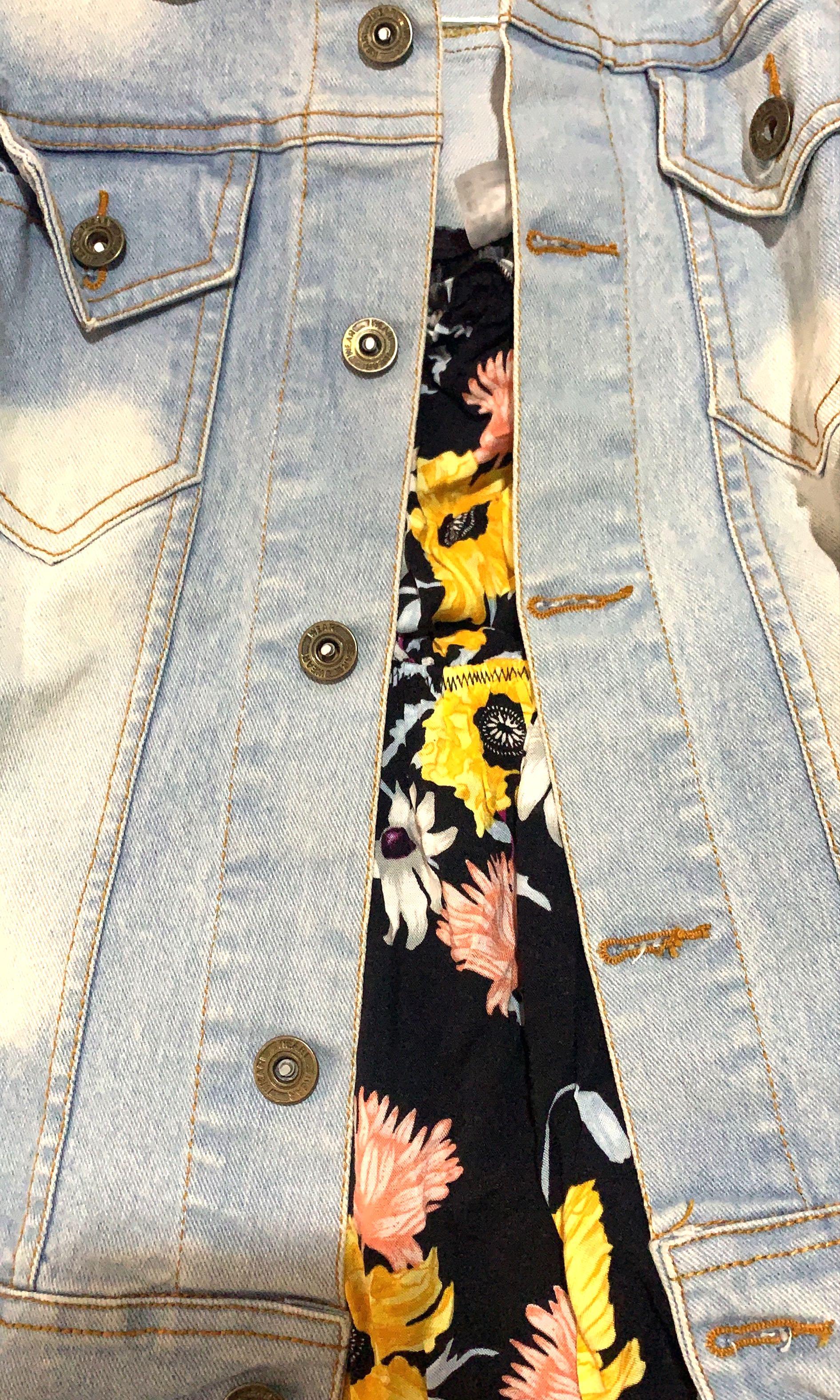 denim jacket and jumpsuit