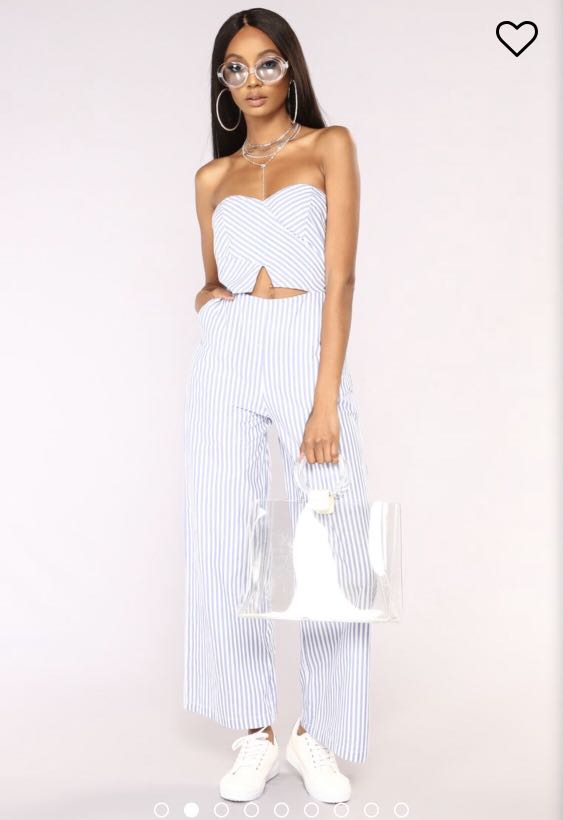 fashion nova strapless jumpsuit