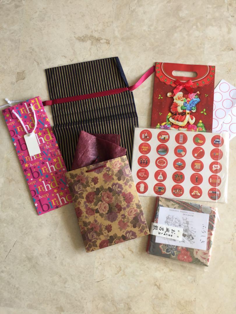 Gift Bags Incl New Traditional Japanese Wrapping Cloth Design
