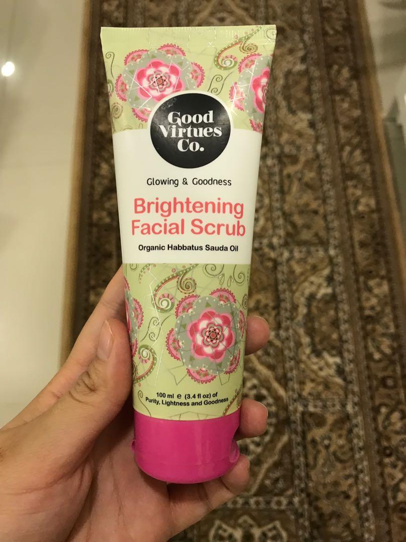 Good Virtues Co Brightening Facial Scrub Health Beauty Skin Bath Body On Carousell