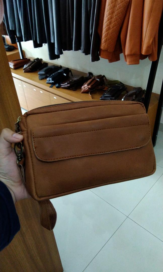 Hand Bag Pria Kulit Asli Garut Fesyen Pria Tas Dompet Dompet