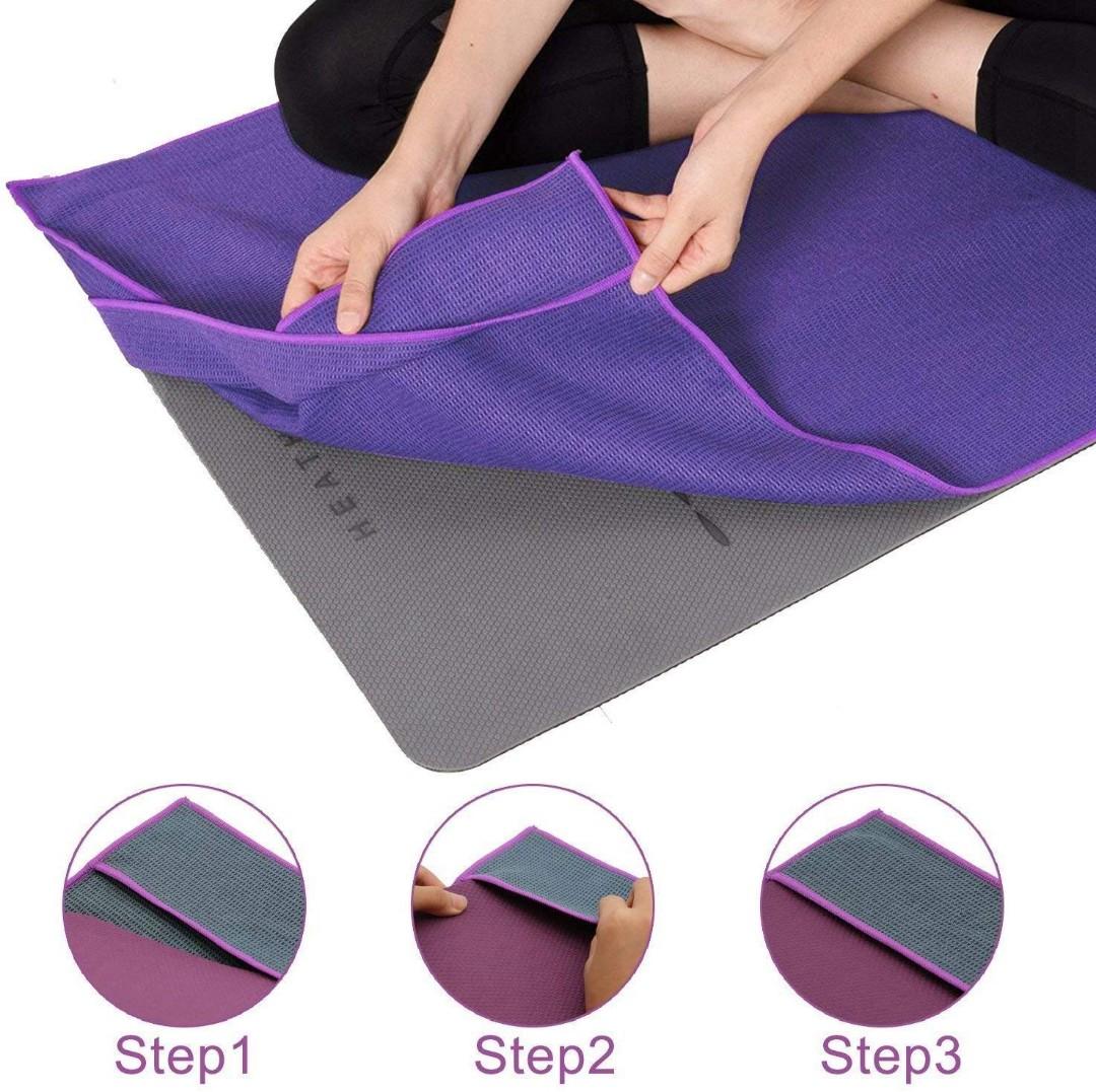 Heath Yoga Mat Towel + Carry Bag fits Lululemon Manduka mats, Sports  Equipment, Exercise & Fitness, Exercise Mats on Carousell