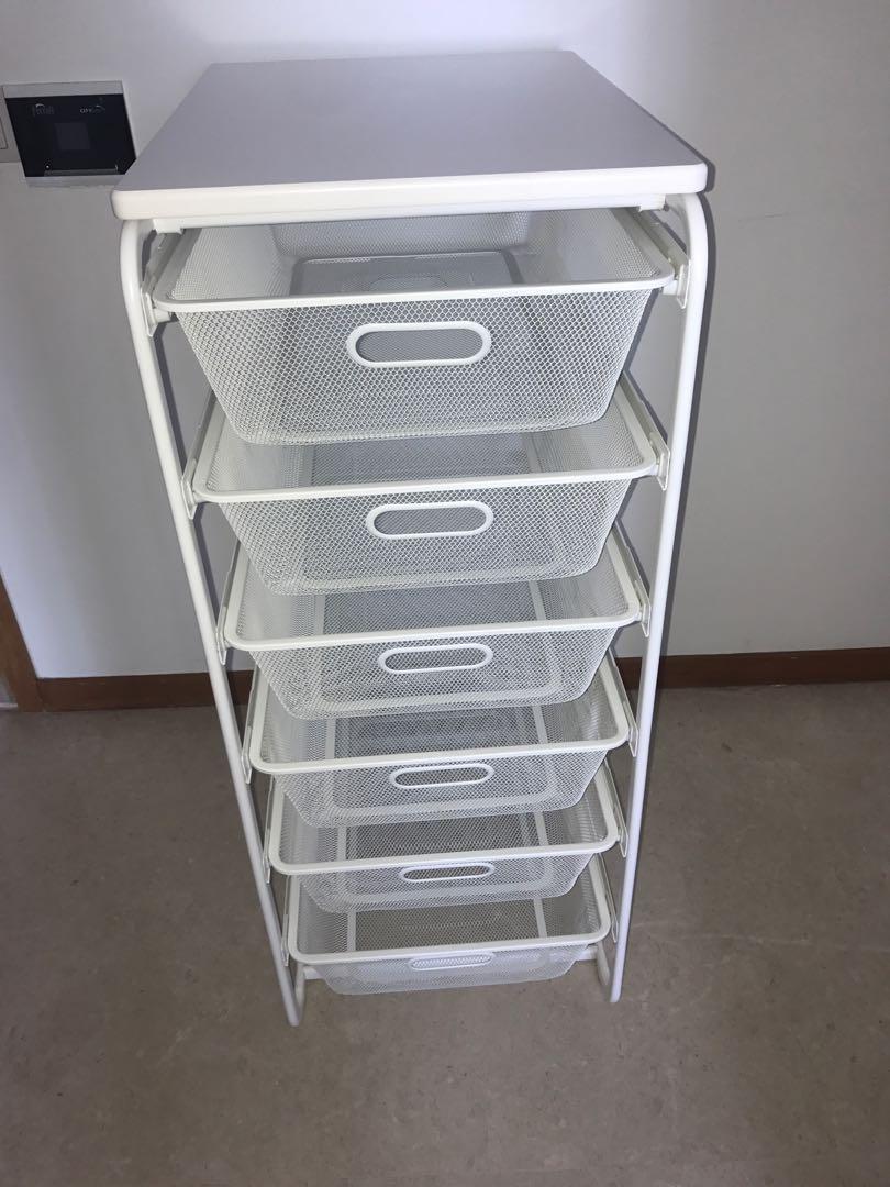 Ikea Algot Frame 6 Mesh Baskets Furniture Shelves Drawers On Carousell
