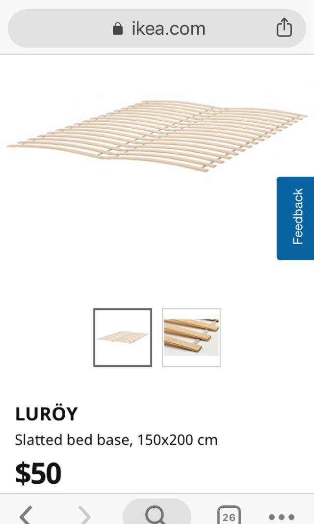 IKEA LUROY bed slats slatted bed base, Furniture & Home Living