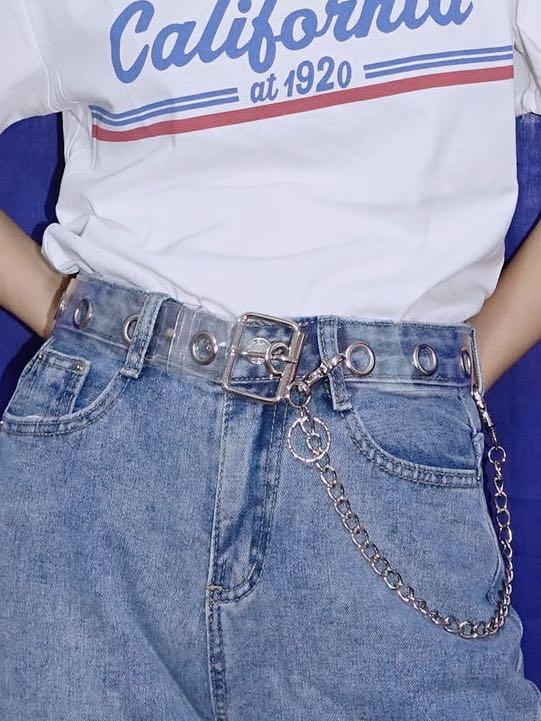 Instocks Transparent Eyelet Grommet Tumblr Belt Women S