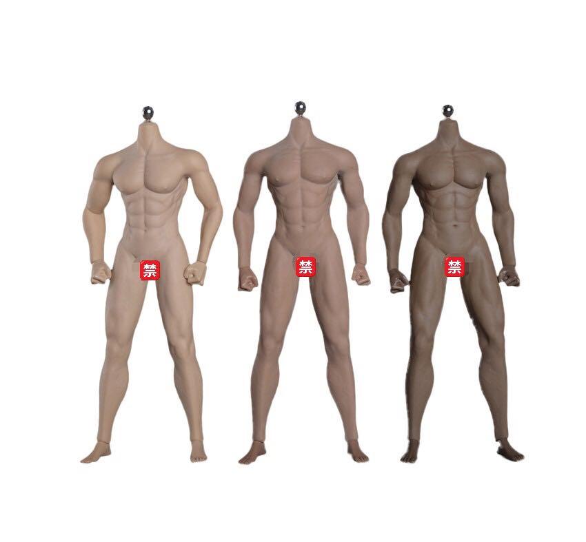 JIAOU DOLL 1//6 JOK-12D-YS Tan Skin Detachable Foot Strong Muscle Body Toys