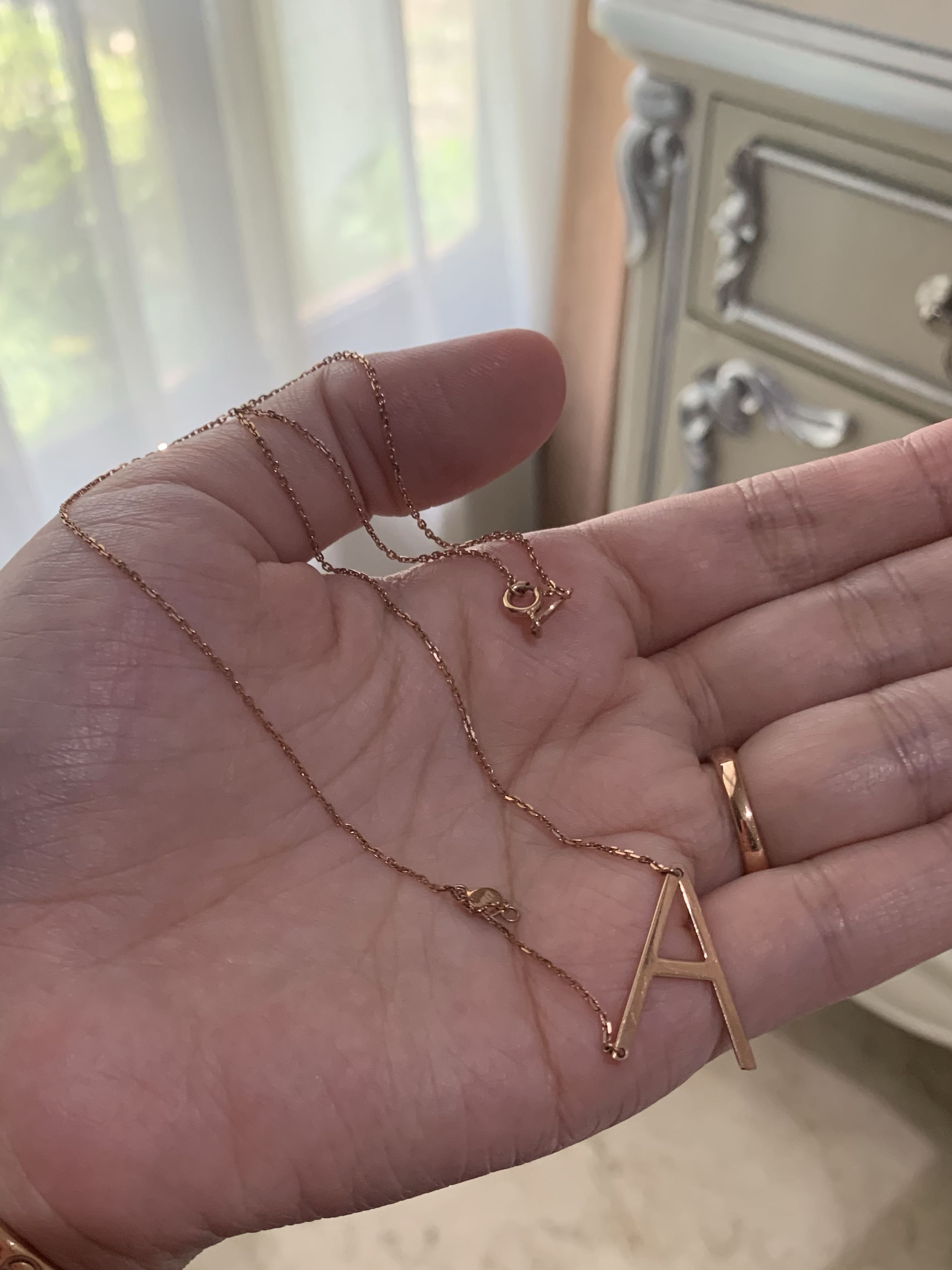 Kalung Emas Asli Caren Delano Alphabet Fesyen Wanita Perhiasan Di Carousell