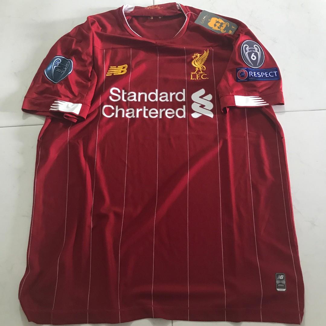 Liverpool Home Jersey New Balance 19 20 Champions Patches Size Xl Sports Sports Apparel On Carousell