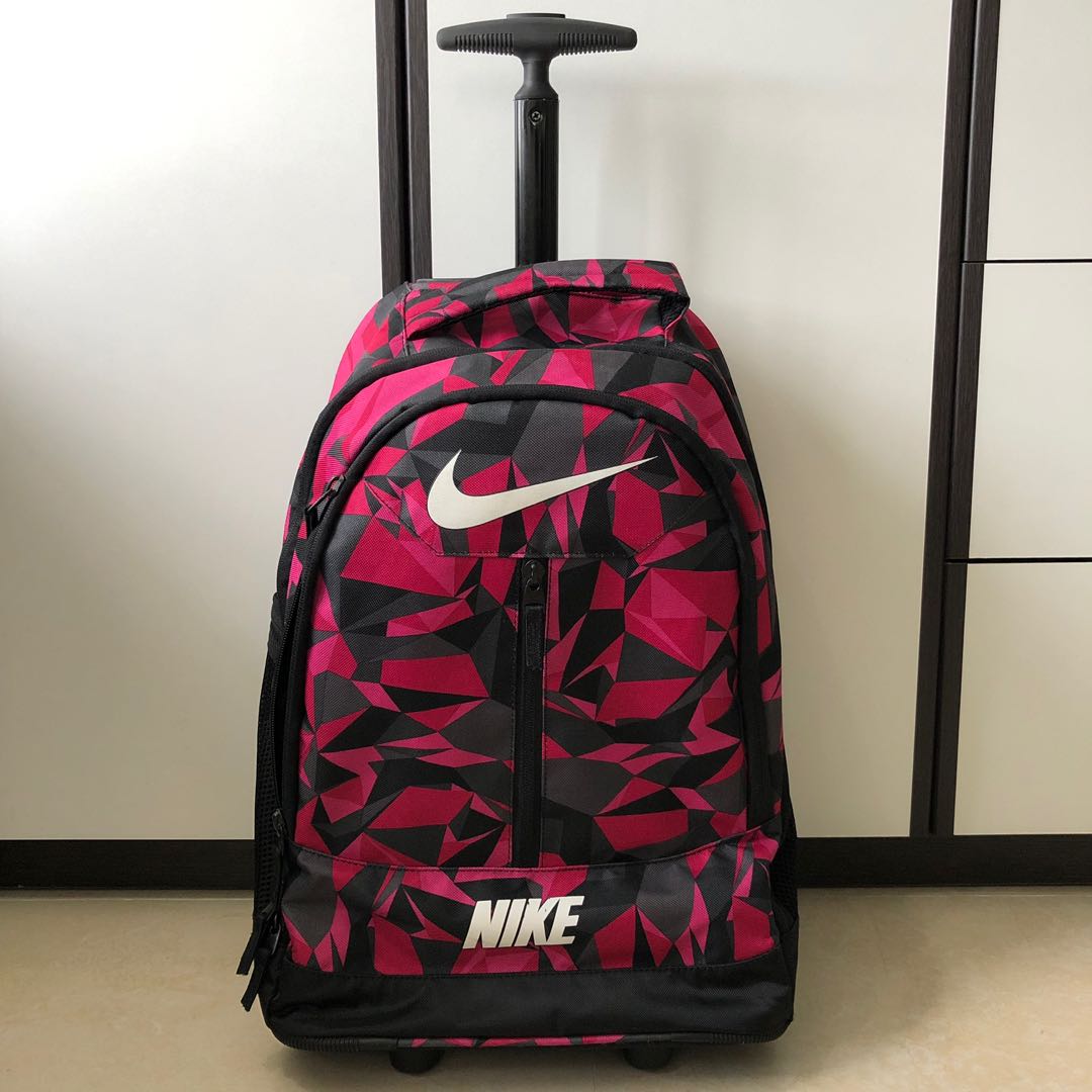 Nike rolling backpack red new arrivals