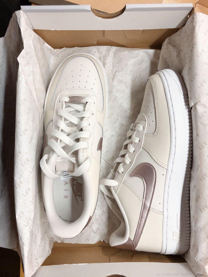 nike air force white rose gold