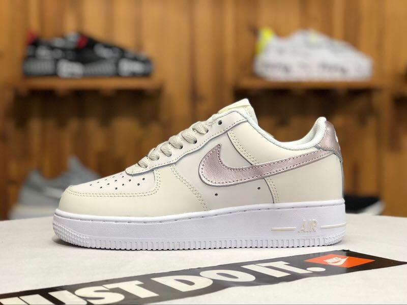 nike air force white rose gold
