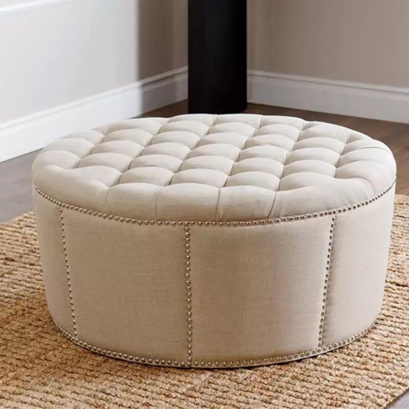 Ottoman Regale Storage Round Stool Coffee Table Pouf Furniture Tables Chairs On Carousell
