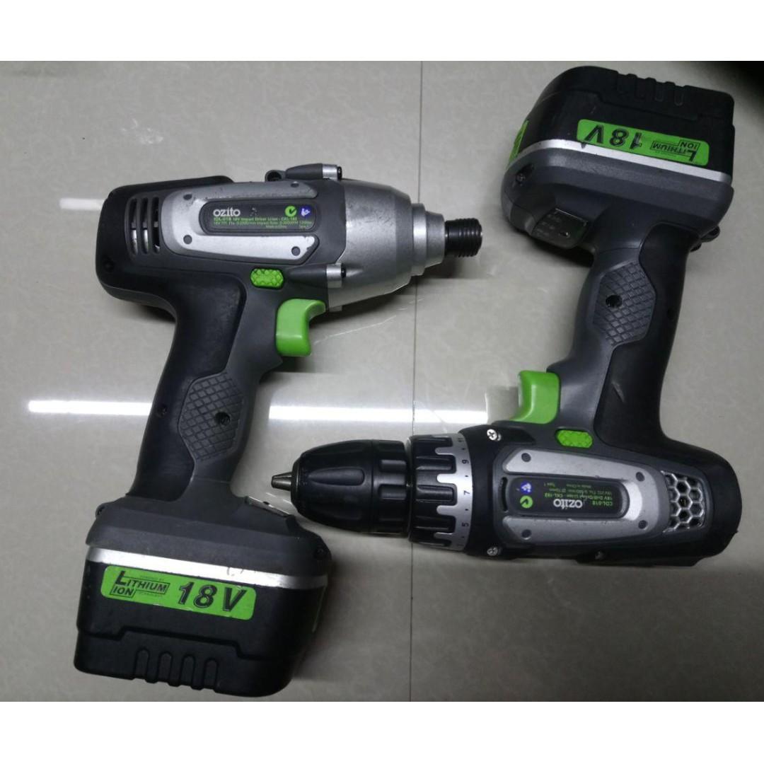 OZITO IDL018 18v Impact Driver and CDL018 Drill/Driver with battery