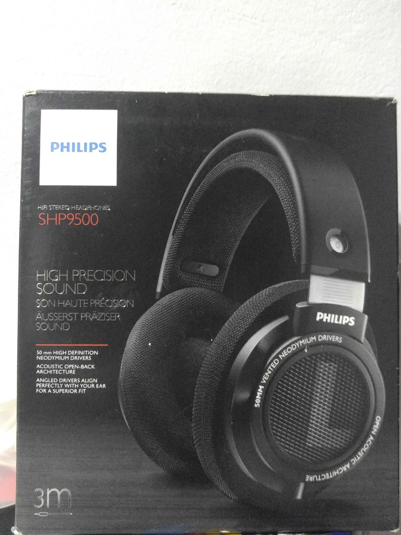 Phillips SHP9500 HIFI Audiophile Headphones, Audio, Headphones ...