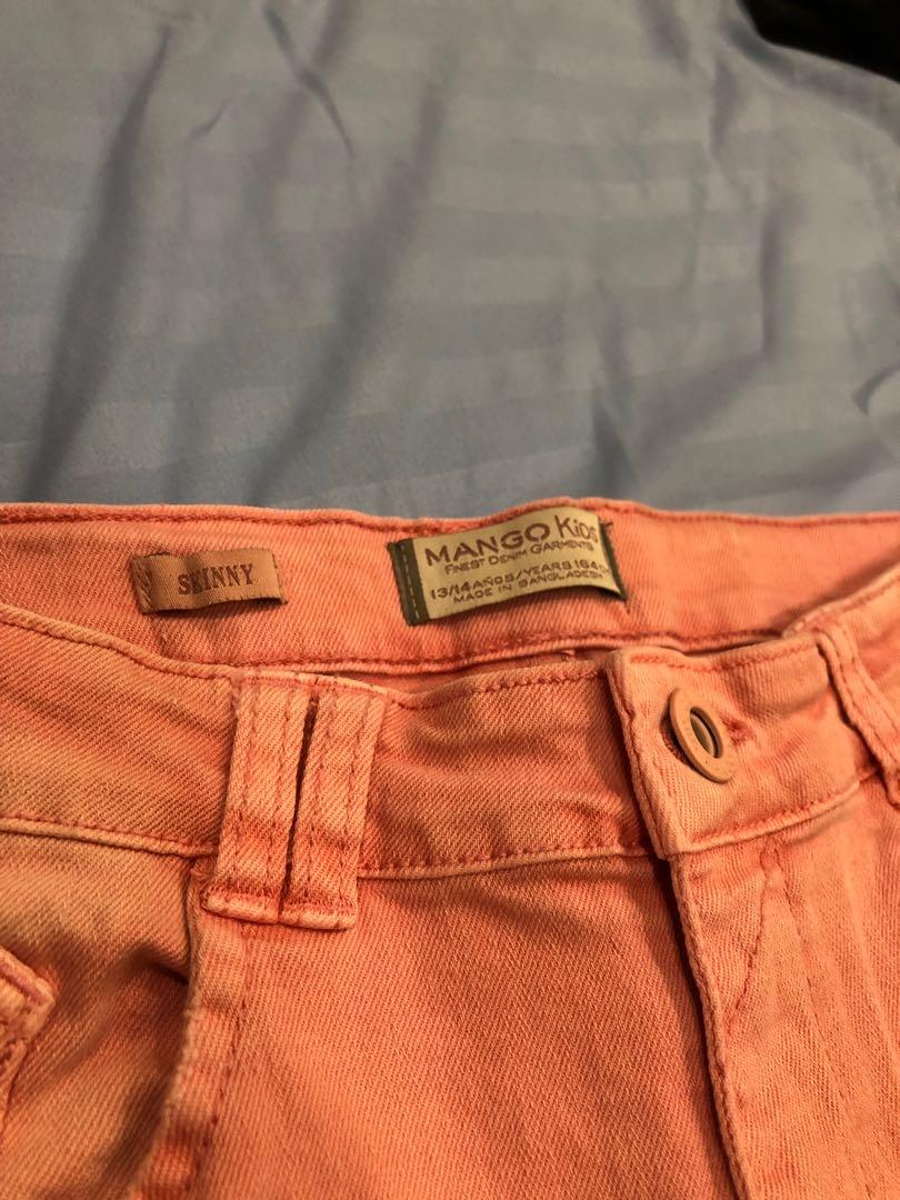 mango pink jeans