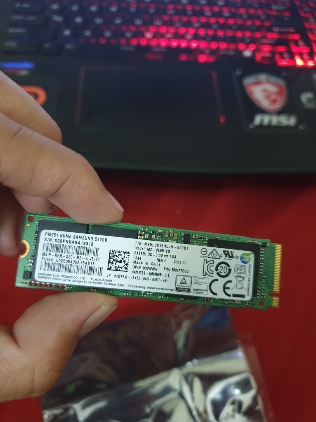 PM951 NVMe Samsung 512GB, Computers \u0026 Tech, Parts \u0026 Accessories, Computer  Parts on Carousell