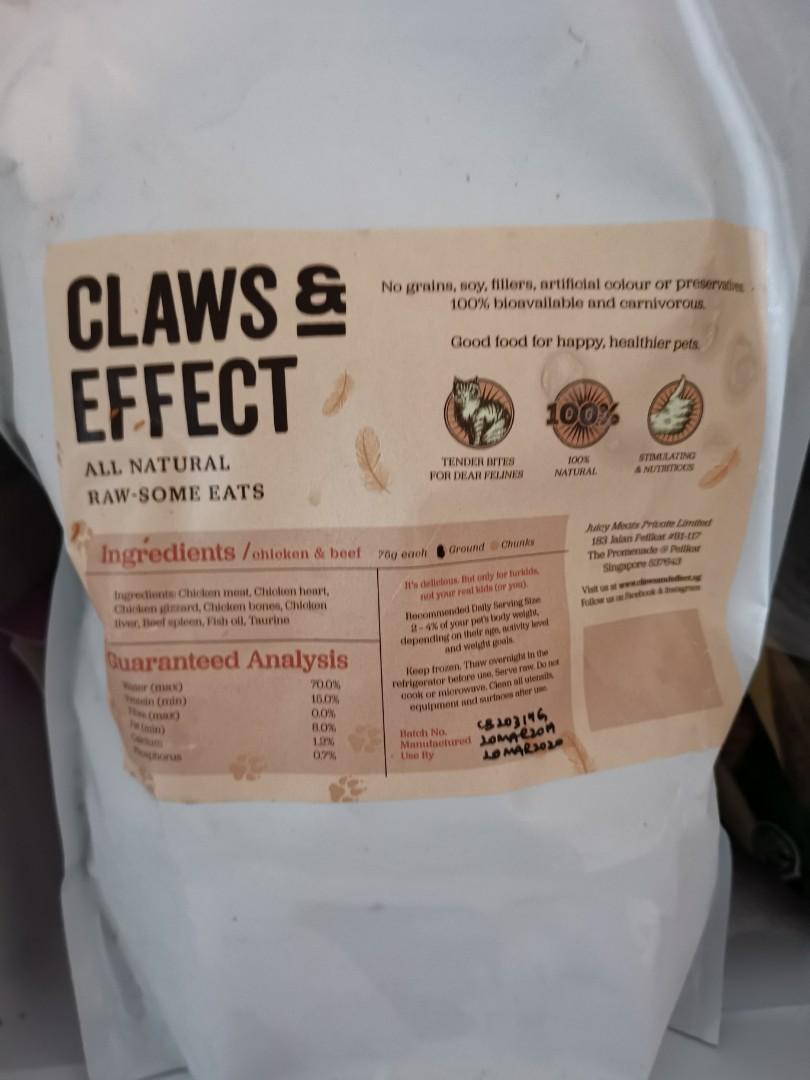 Raw Cat Food By Claws Effect Pet Supplies For Cats Cat Food On Carousell