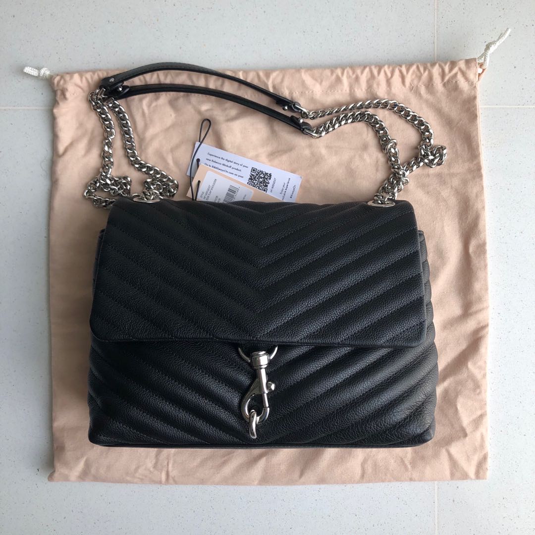 Rebecca minkoff edie flap shoulder bag black discount