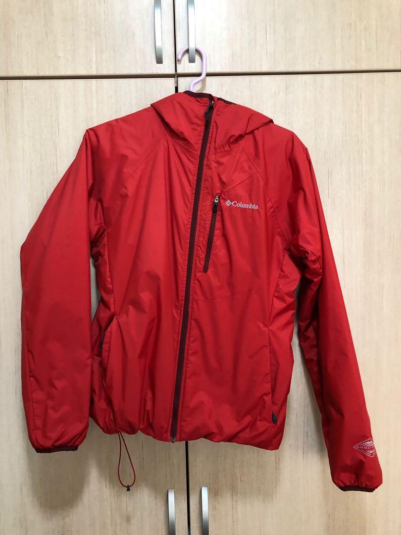 Red Columbia Waterproof Windproof Omni Tech Jacket Women S Sports Sports Apparel On Carousell
