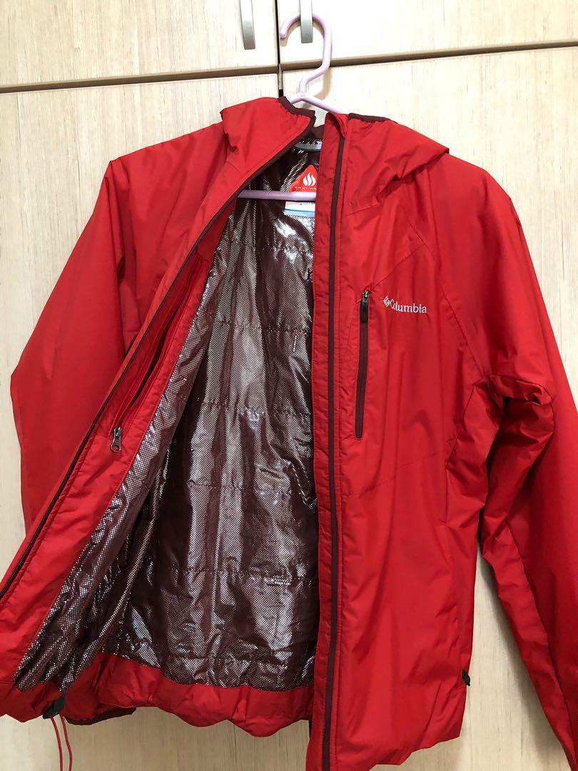 Red Columbia Waterproof Windproof Omni Tech Jacket Women s