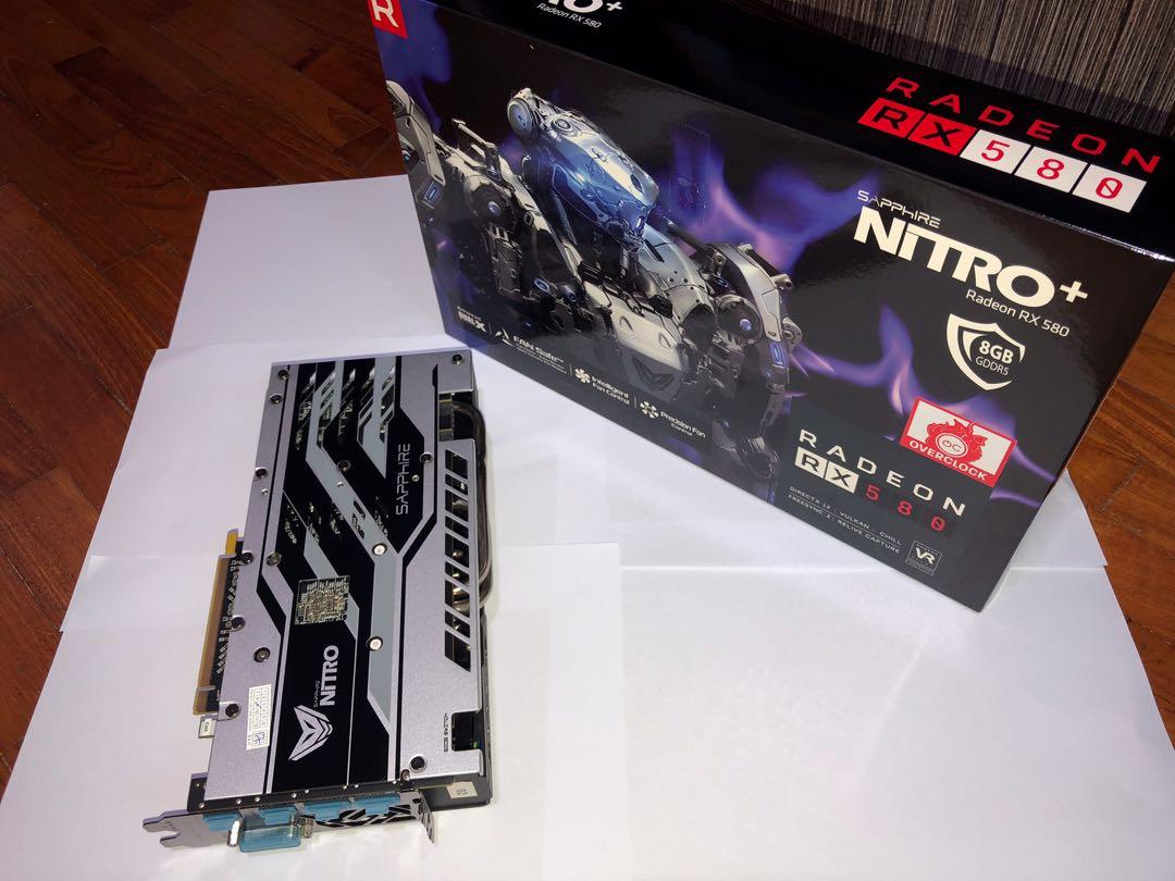 Sapphire Nitro Radeon Rx 580 8g Gddr5 Overclock Ed For Bitcoin Electronics Computer Parts Accessories On Carousell