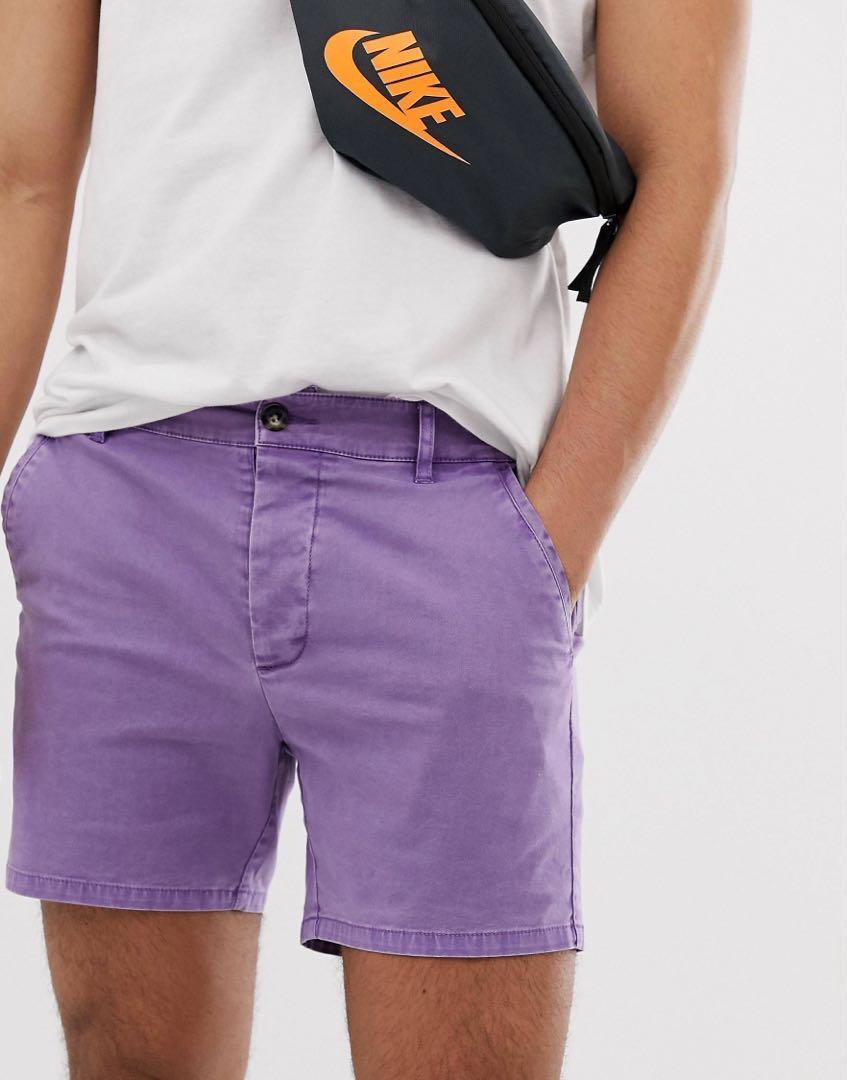 Skinny Chino Shorts, Men's Fashion 