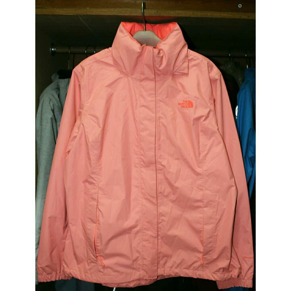peach north face jacket