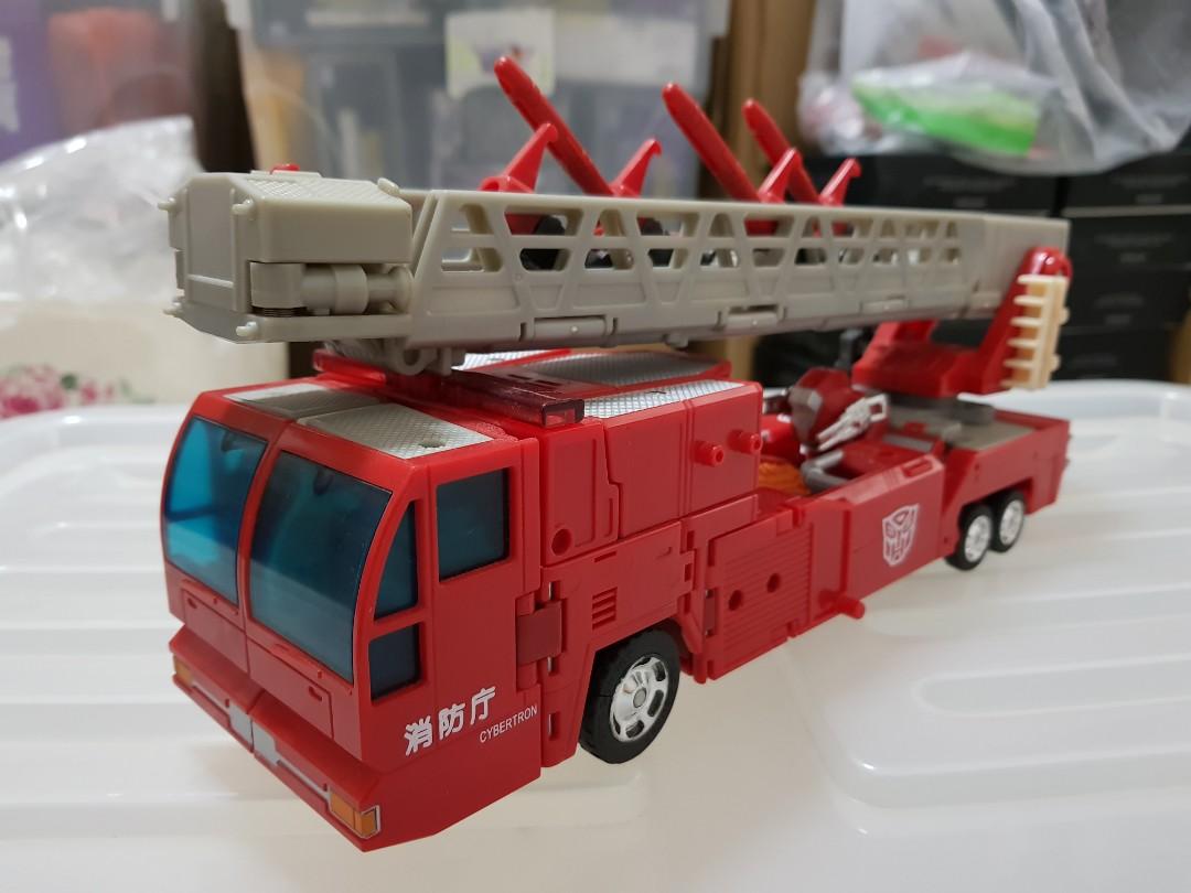 optimus prime fire truck toy