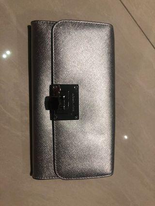 Authentic Micheal Kor Silver Clutch Bag