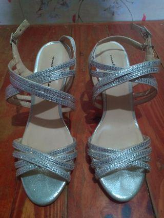 Matthews glittering silver stilleto sandals