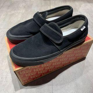 Vans style 47 all black suede slip-on 魔鬼粘 全黑