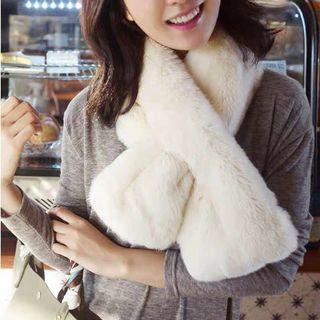 Last piece! New Luxury Korean Fashion Ultra Soft Warm Rabbit Rex Fur Scarf for Women