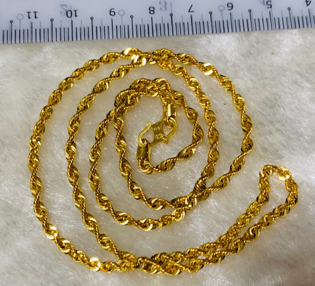 52cm 916 gold chain (3mm) 4.81g, Women 