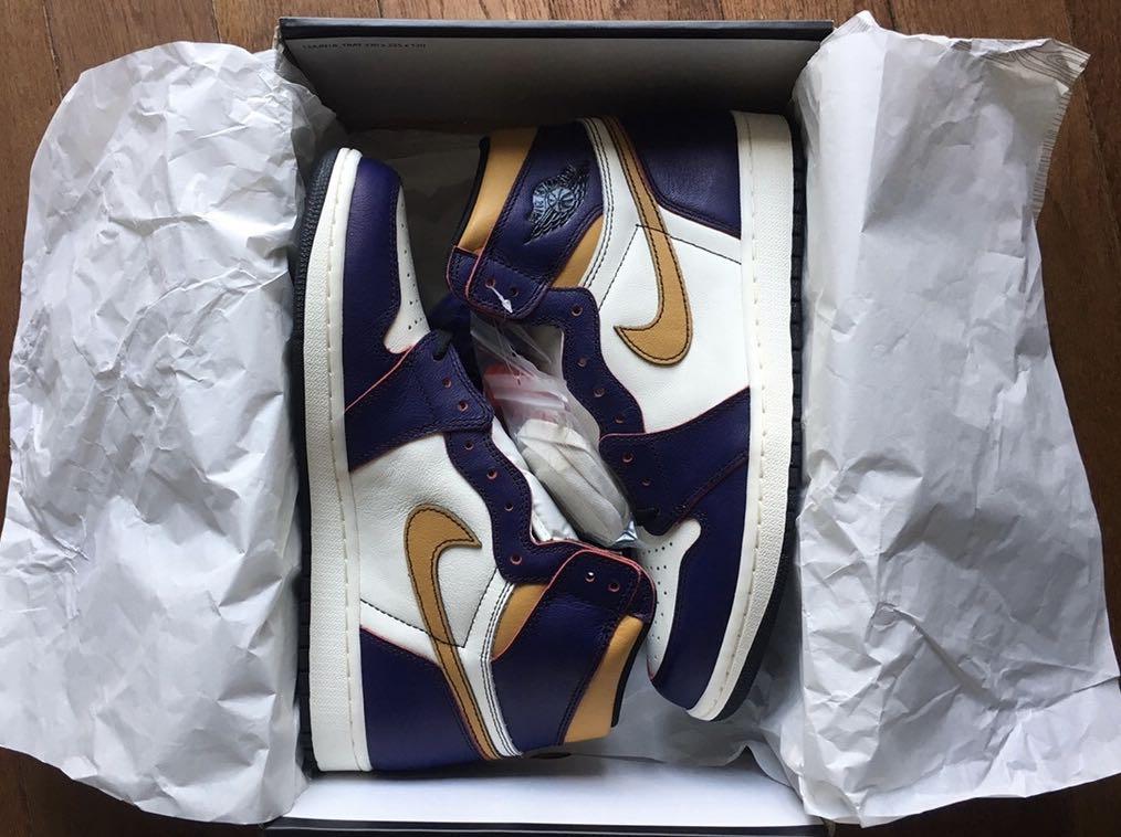 Air jordan 1 lakers chicago top