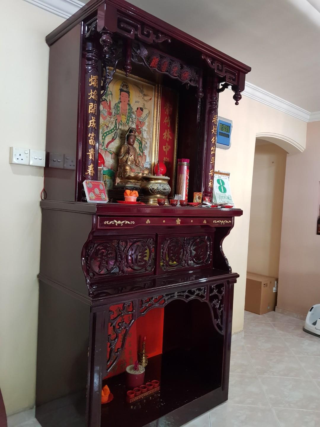 TaiwanImported Premium Wood Antique Altar Table, Furniture & Home