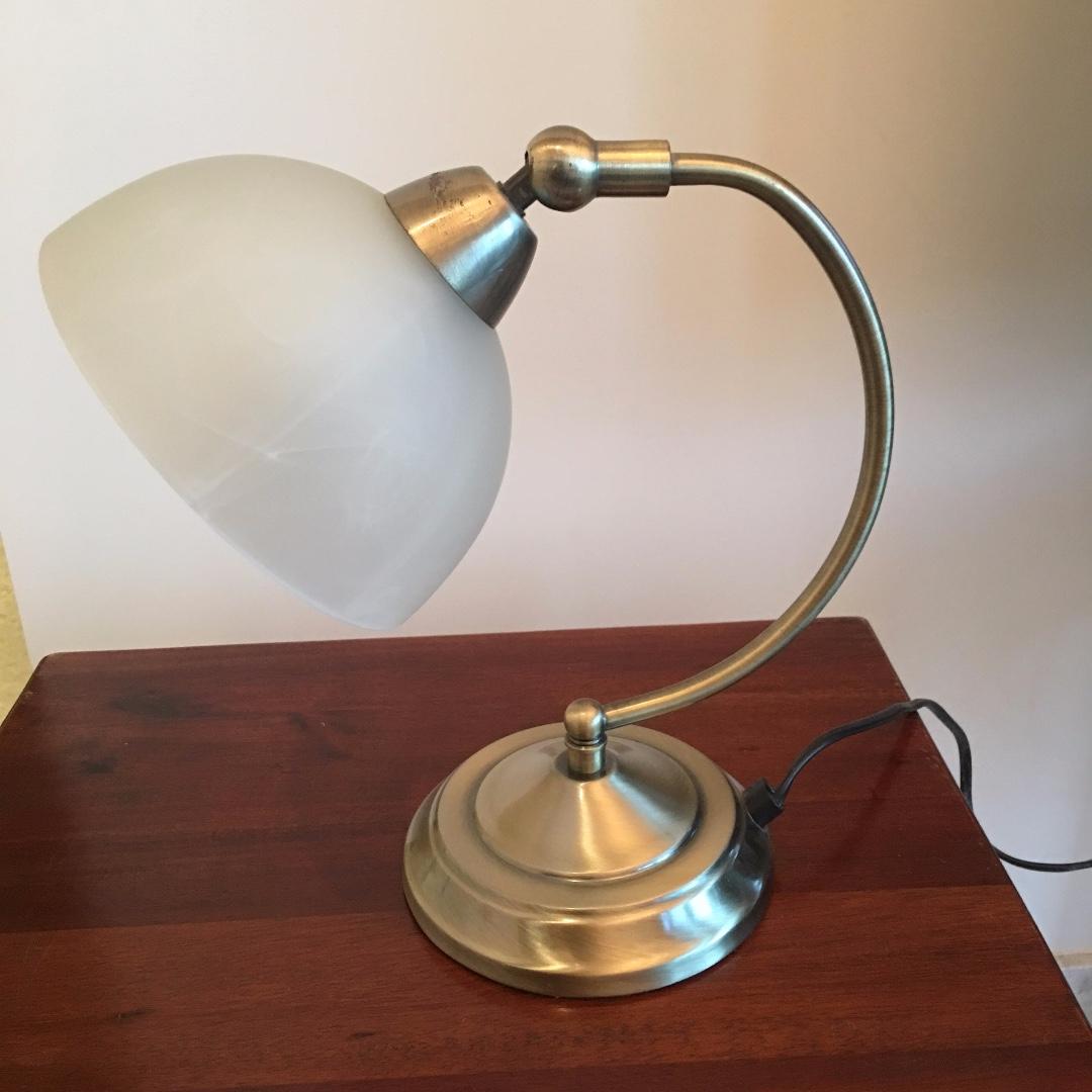 antique brass gas table lamp