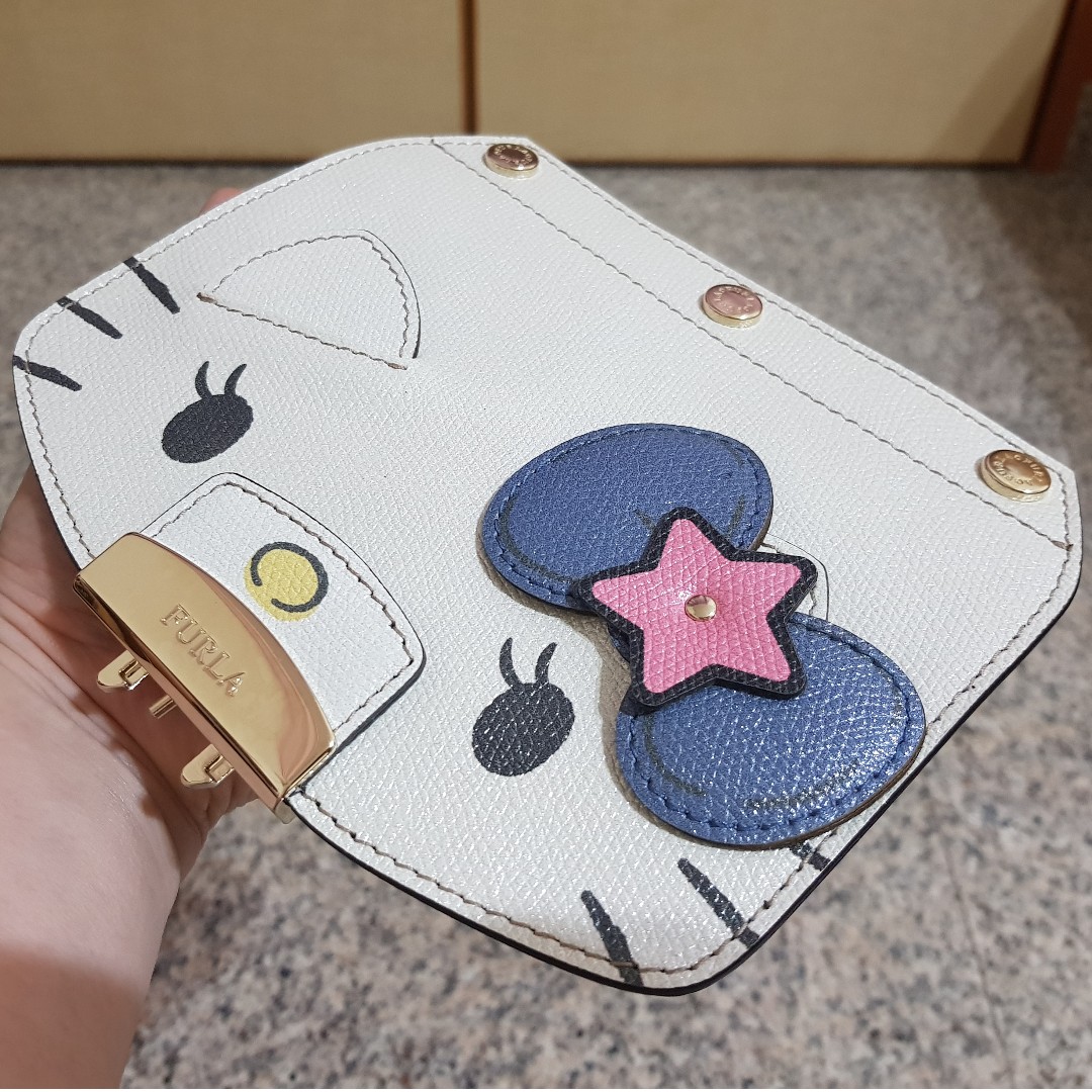 Authentic Furla My Play Hello Kitty Flap Luxury Bags Wallets
