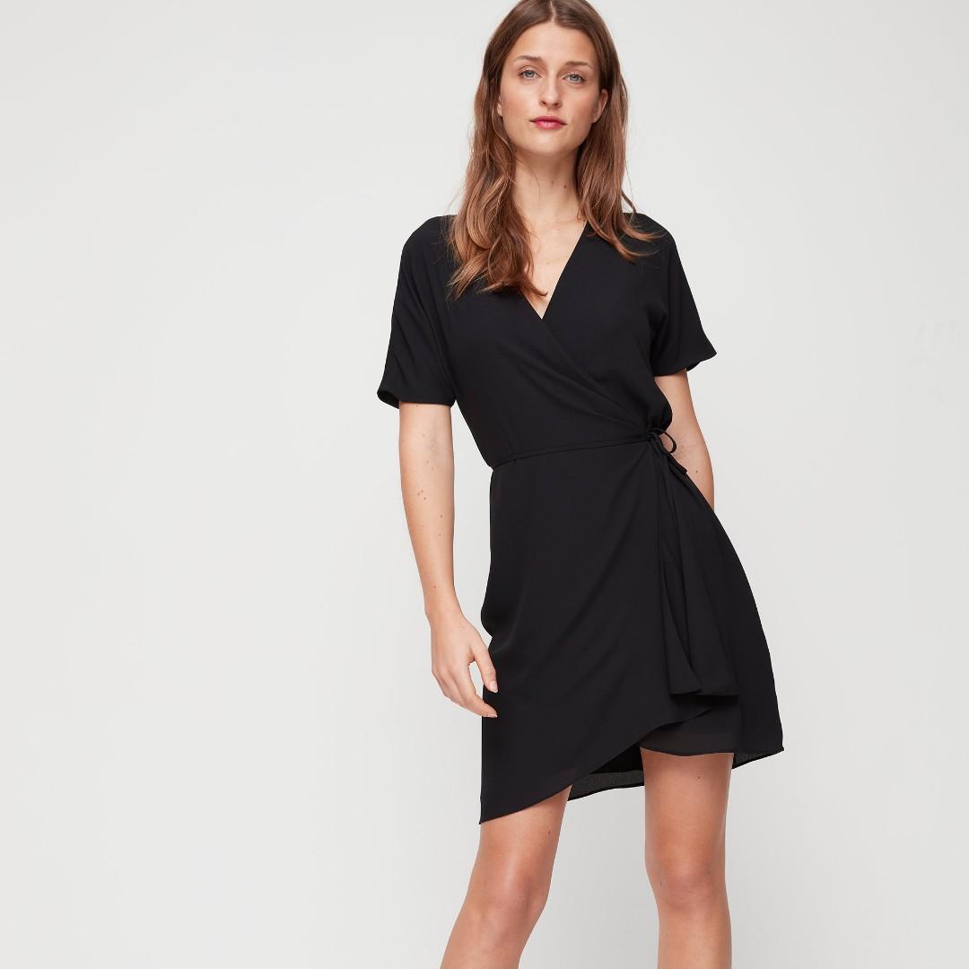 long flowy wrap dress