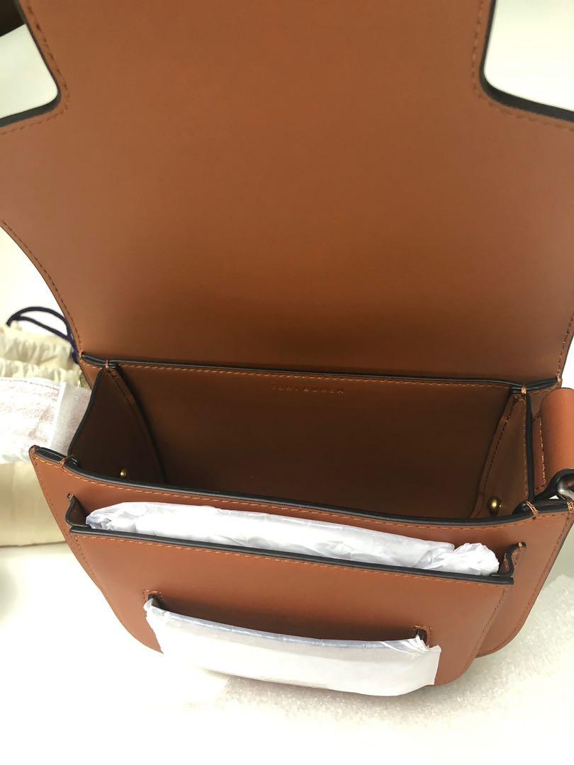 BNWT Tory Burch Modern Buckle Crossbody Bag in Saddle