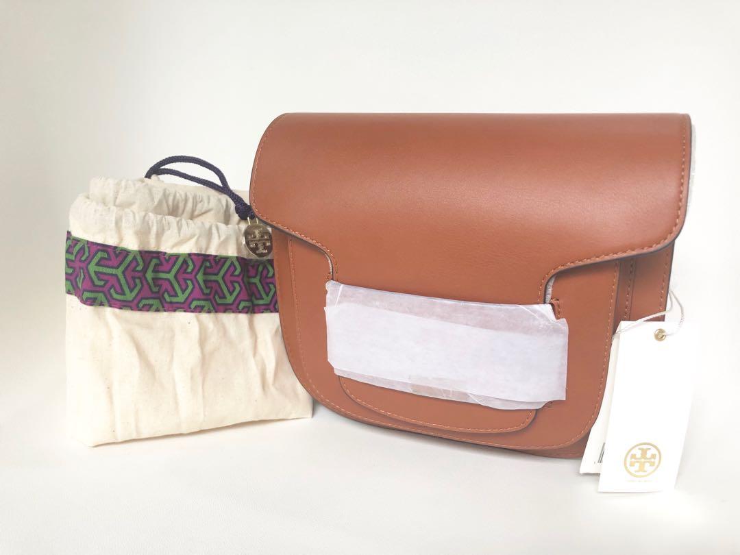BNWT Tory Burch Modern Buckle Crossbody Bag in Saddle