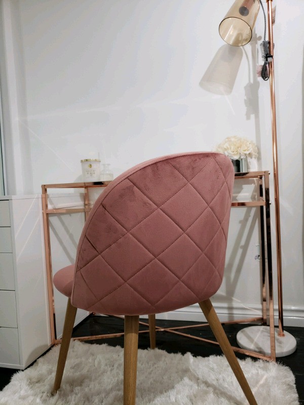 BRAND NEW MUAVE PINK STATEMENT CHAIR