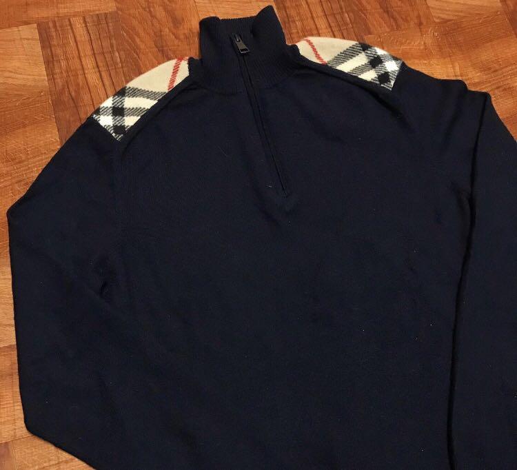 burberry half zip sweater