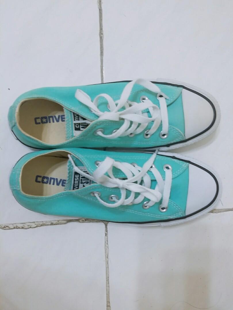 blue and green converse